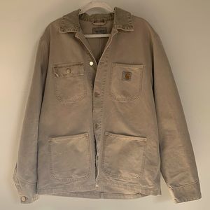 LOOSE FIT FIRM DUCK BLANKET-LINED CHORE COAT